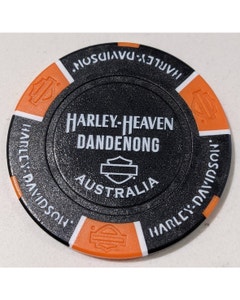  Harley-davidson  Dandenong Collectable Poker Chip Black