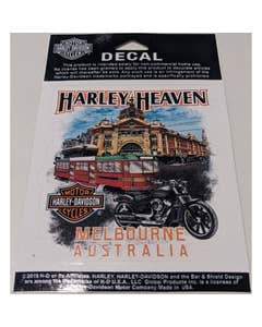  Harley-davidson  Melbourne Collectable Sticker White